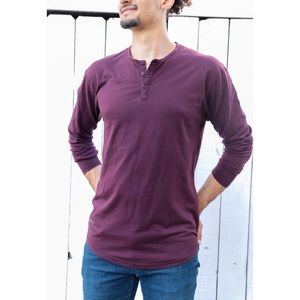 Men’s Maroon Long Sleeve Tee